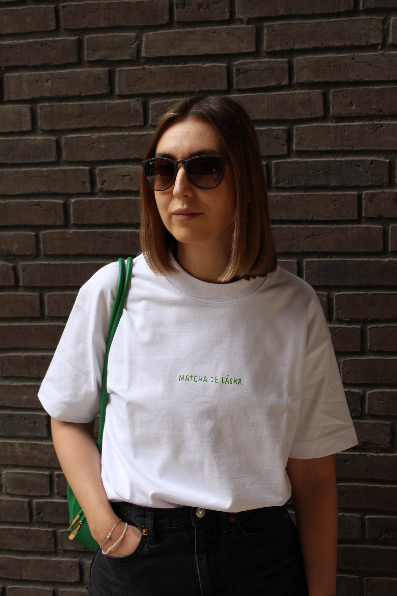 Oversize unisex tričko Matcha je láska.