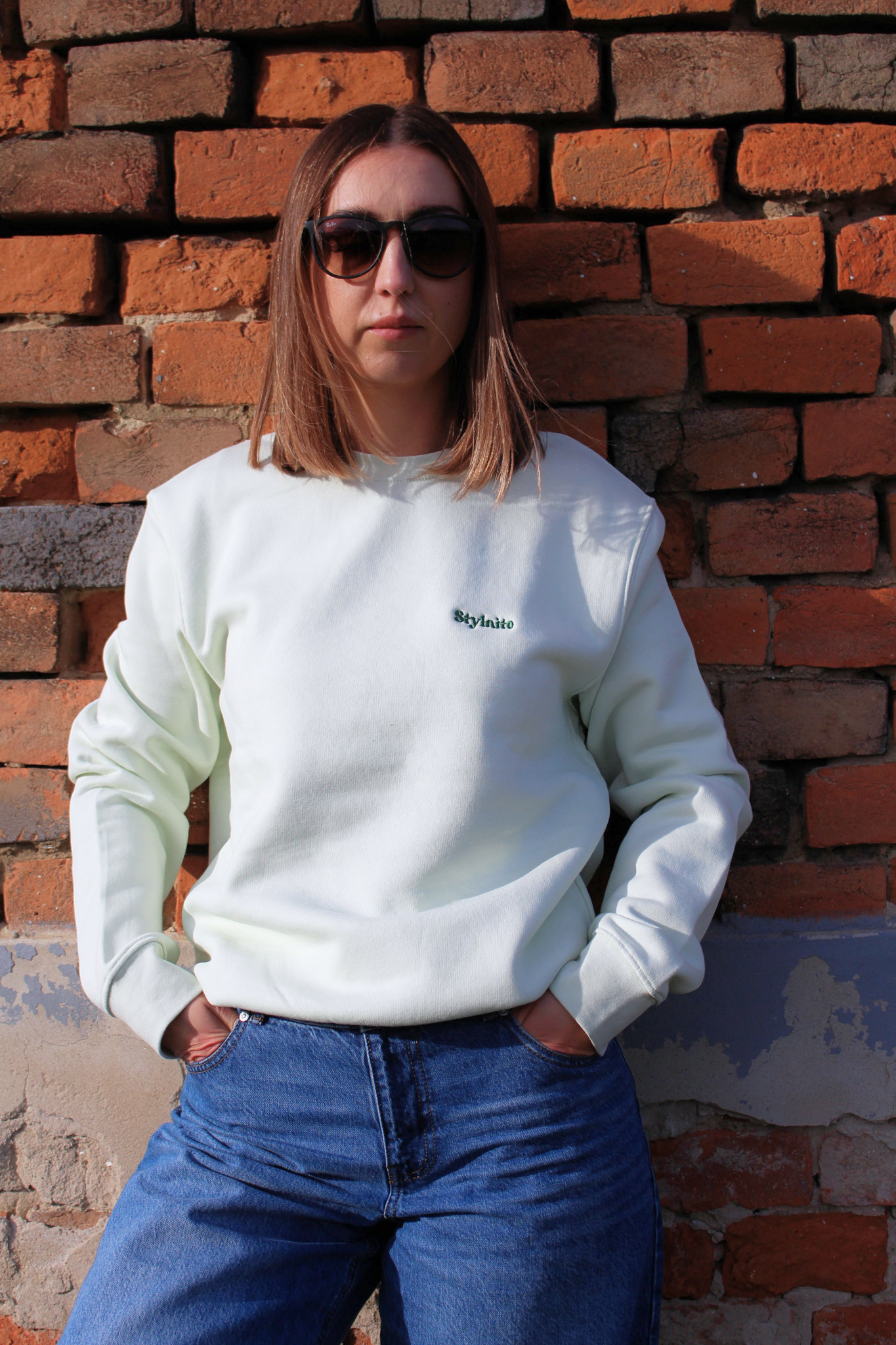 Stylnito oversize mikina mátově zelená