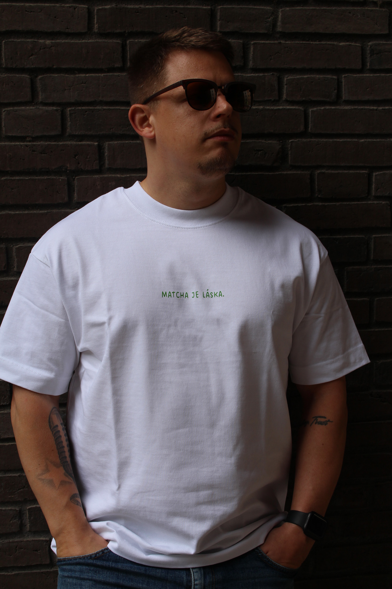 Oversize unisex tričko Matcha je láska.
