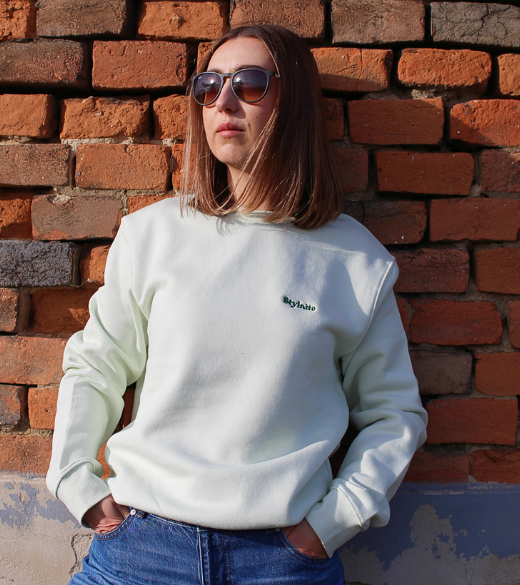 Stylnito oversize mikina mátově zelená