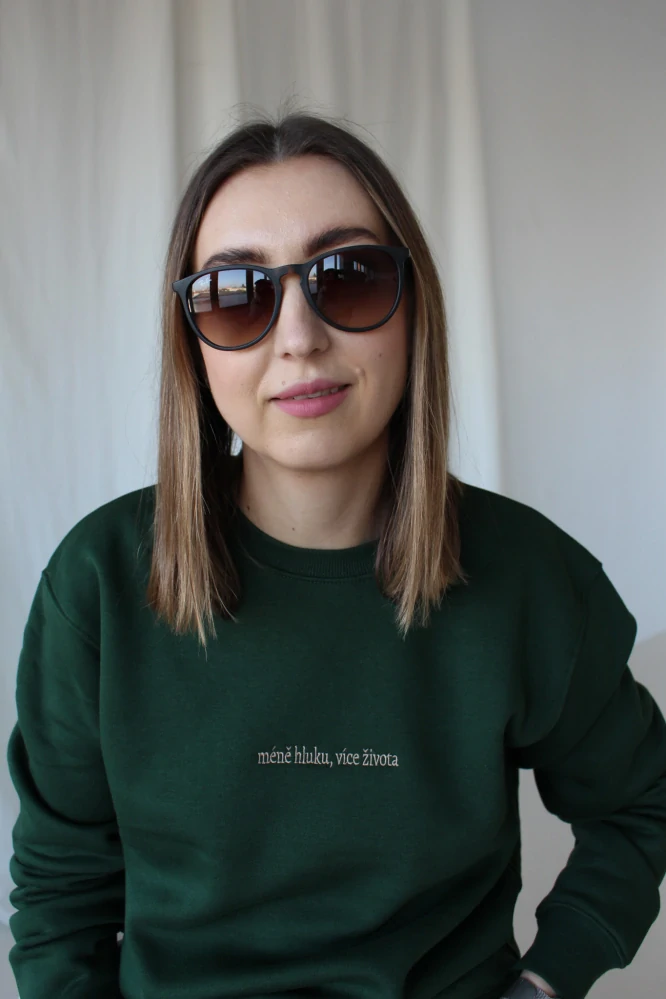 Mikina dámská Méně hluku, více života