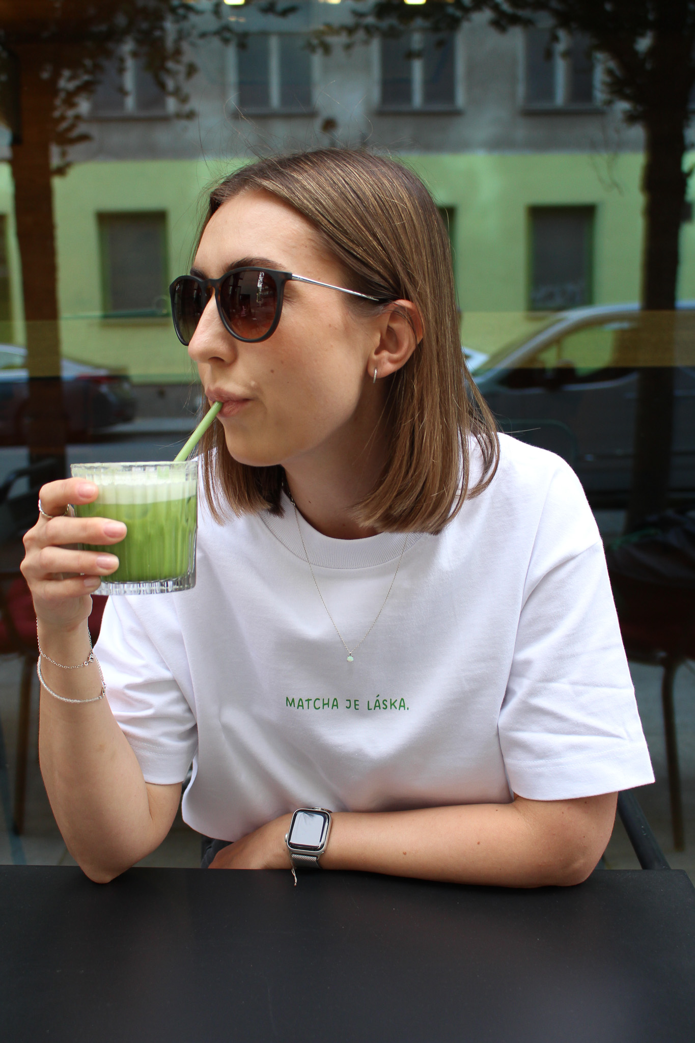 Oversize unisex tričko Matcha je láska.