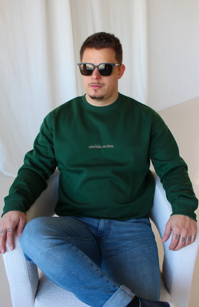 Mikina pánská Méně hluku, více života