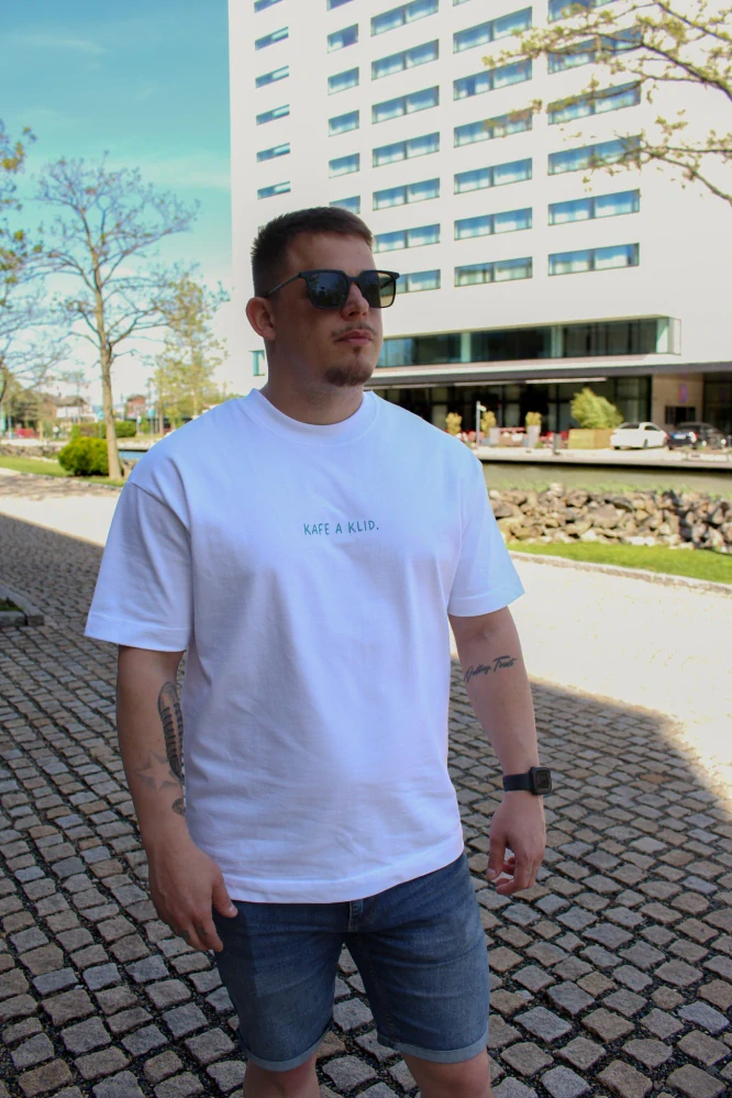 Oversize unisex tričko Kafe a klid.