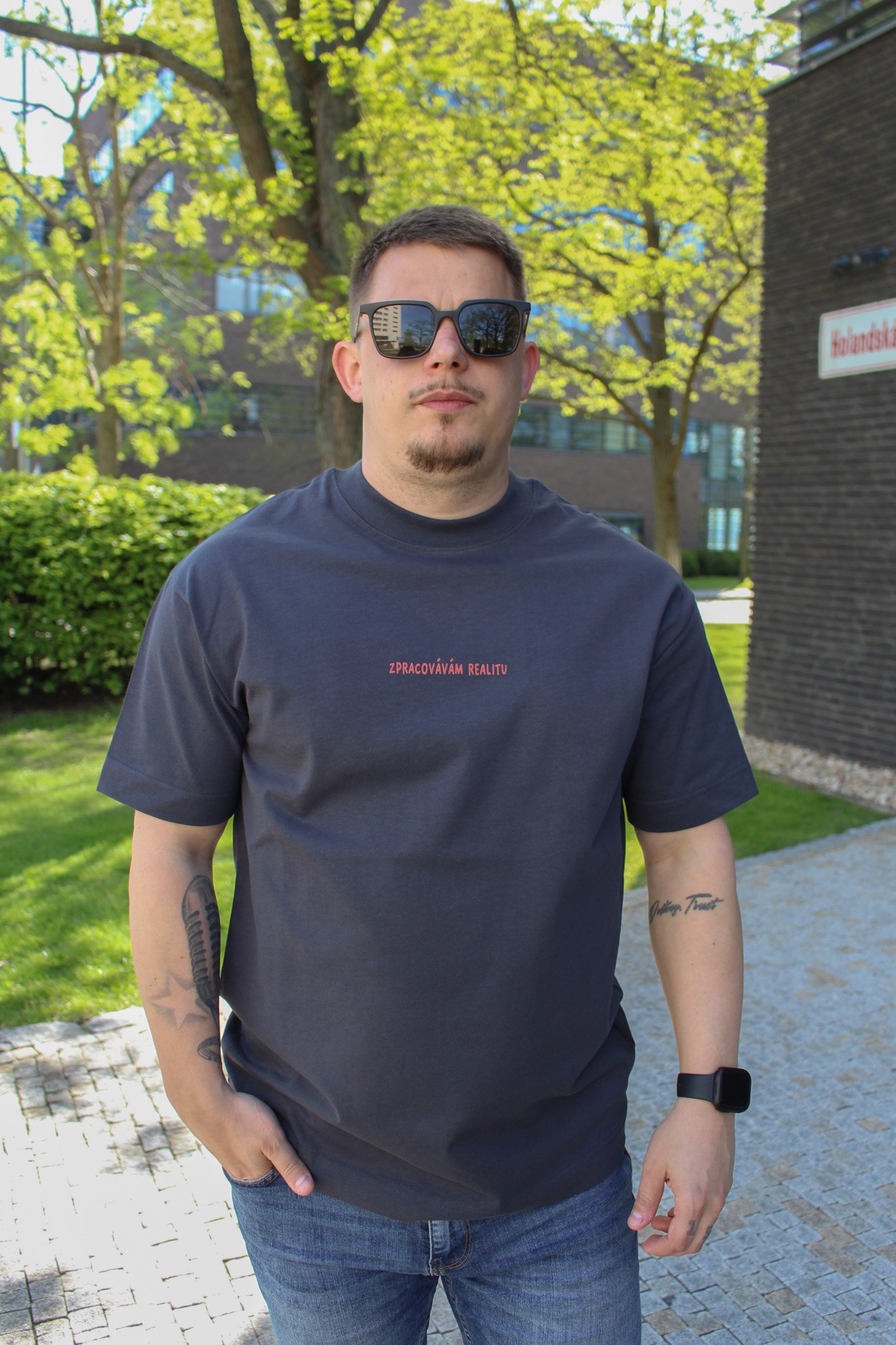 Oversize unisex tričko Zpracovávám realitu