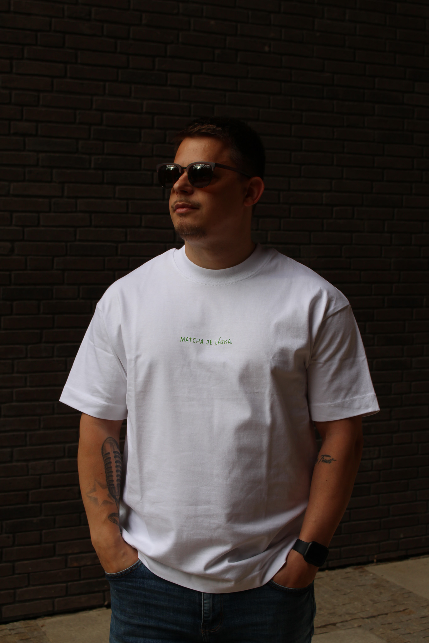 Oversize unisex tričko Matcha je láska.